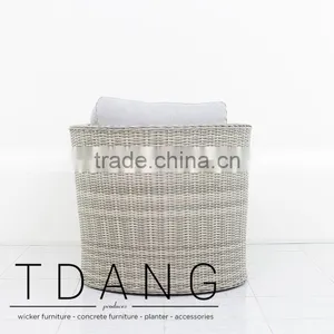 Dreux Right Hand Outdoor Bench - Vietnam Poly Rattan - Wicker Furniture thumbnail-4