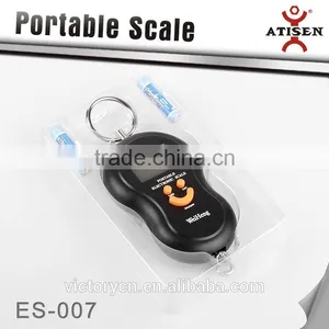 LCD Digital Hanging Luggage Weight Hook Scale Portable 40kg/ 10g Black thumbnail-1