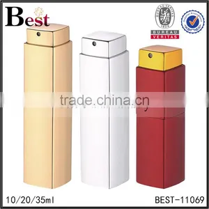 2017 Hot New Products Cosmetic Red Aluminum Cover Glass Perfume Bottle 10ml 20ml 35ml Spray Square Rotary Bottle Perfume thumbnail-5