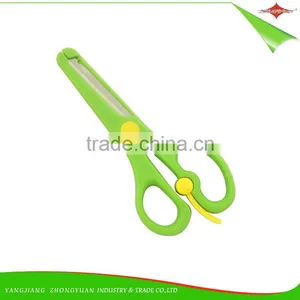 ZY-J7009 Plastic Safety Student Scissors Lovely Children Hand Cartoon Scissors thumbnail-1