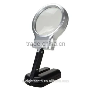 High Quality Cheap Factory Price Practical 3X Foldable Desktop Handheld Reading Magnifier With 2 LED Magnifying Glass thumbnail-4