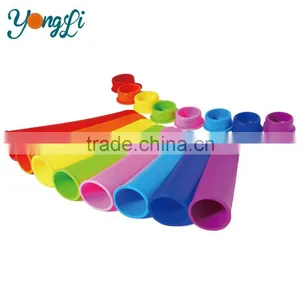 DIY Pop - Silicone Ice Pop Maker Molds, Mixed Color With Attached Lid Popsicle Molds thumbnail-1