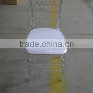 Qingdao Popular Clear Transparent Colored Resin Sillas Tiffany Chair for Wedding thumbnail-6