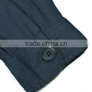 Ladies' 100% Linen Casual Long Sleeve Shirt With Four Pockets thumbnail-4