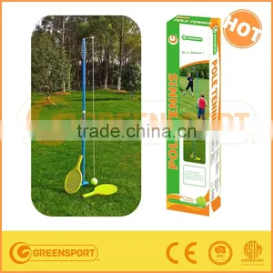 The Blue Metal Pole Tennis With Tennis Racket and Tennis Ball for Training thumbnail-1