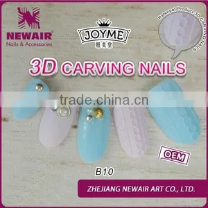New 2016 Product Idea 3d Carving Nails With Metal Decoration Wholesaler Artificial Nail Tip thumbnail-1
