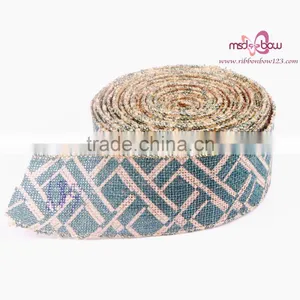 Professional Wavy Design Printed Jute Ribbon thumbnail-5
