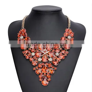 Luxury Crystal Gems Women Collar Necklace Jewelry thumbnail-4