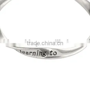 Custom Inspired Words Bangles Bracelets Jewelry Saying Phrase Engraved Metal Bangles Bracelets Best Family Friendship Gifts thumbnail-2