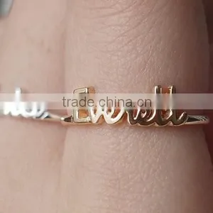 Ring . Wire Name Ring . Wire Initial Ring . Wire Word Ring . Personalized Ring . Wire Name Jewelry . Adjustable thumbnail-4