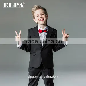 ELPA NXB0097 Slim Black Fancy 3 Piece Designer Kids Boys Suits thumbnail-6