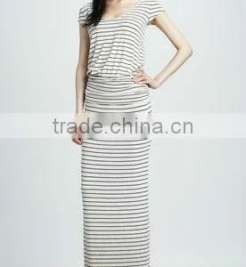 2013 New Arrival Stripe Linen Maxi Dress 3045 thumbnail-1