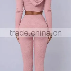 Runwaylover EY2354B Ladies 2017 Sport Suits , Sexy Crop Top And Pants thumbnail-2