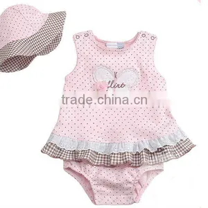 2 pc Set Baby Wear ,Baby Skirt Suit With Hat, Baby Clothing Set thumbnail-1