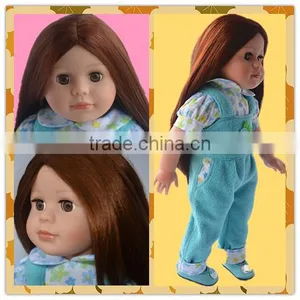 High Quality 18 Inch Fashion Dress Reborn Baby American Girl Doll Vinyl Toys thumbnail-1