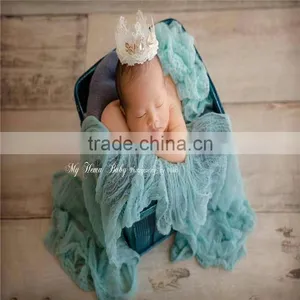 Newborn Stretch Knit Wrap Newborn Cheesecloth Wrap Baby Swaddle Wrap Photography Props thumbnail-6