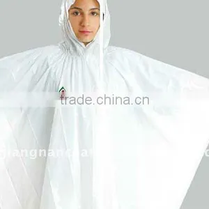 Waterproof Resuable Cheap Ladies White Pvc Rain Cape Poncho thumbnail-1