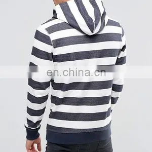 Blend Stripe Hooded Sweatshirt Manufacturer thumbnail-2