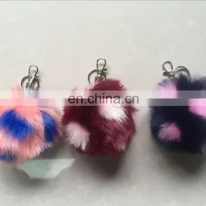 Owl Pom Pom Key Chain Large Faux Fur OWL Bag Charms thumbnail-4