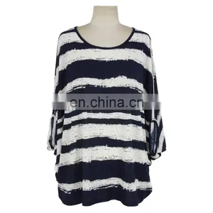 XXXL Size Abstract Print Fat Women T-Shirt Beach Wear thumbnail-3