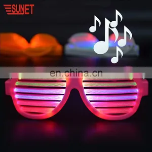 2018 Christmas Party Favor Sound Activated LED Multicolors Glasses thumbnail-1