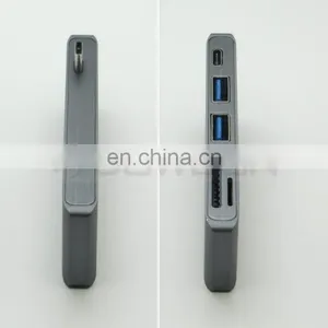 5 in 1 Type-C Hub USB 3.0 Combo Hub With USB-C Charging & Card Reader for MacBook thumbnail-4