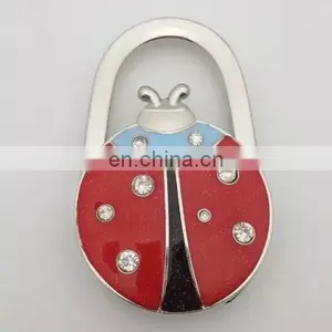 Lovely Enamel Carved Ladybug Handbag Purse Hook Hanger thumbnail-3