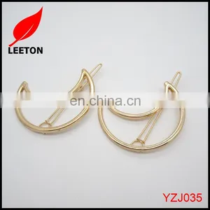Factory Supply Popular Fashion Metal Moon Hair Clip for Girls thumbnail-1
