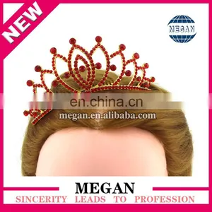 Siam Rhinestone Hair Accessory Crown Wedding Hair Combs thumbnail-4