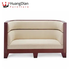 High Back Restaurant Furniture Wood Frame Sofa Booth (HD663) thumbnail-1
