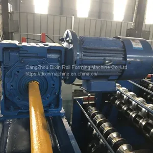 Export to Poland 1080 Trapezoidal Double Layer Roll Forming Machine With Post Guide Cutting thumbnail-3