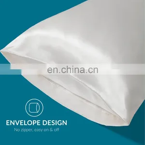 Luxury Machine Washable Comfort Polyester Silky Smooth Pillowcase For Adults thumbnail-6