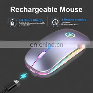 Factory Price for 2.4G Wireless Keyboard and Mouse Computer Silent LED Backlit Ergonomic Rechargeable Gaming Mouse Keyboard thumbnail-3