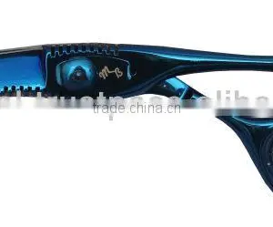 Barber Razor Scissor - Proffesional Hair Cutting Scissor (Titanium Coated Blue) thumbnail-1