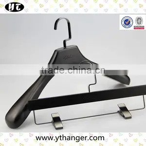 Black Matched Wooden Hanger for Luxury Clothes thumbnail-4