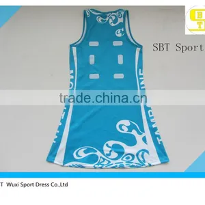 Custom Design Sublimated Lycra Netball Dress thumbnail-2