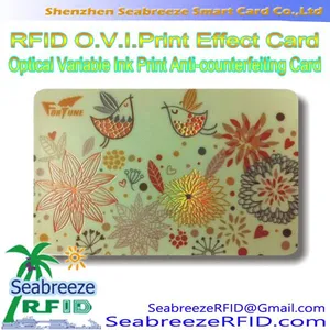 RFID O.V.I.Print Effect Card, Optical Variable Ink Print Anti-counterfeiting Card thumbnail-1
