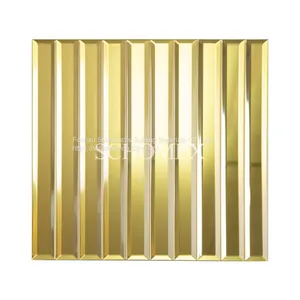 Schomex Wholesale Triangle Square Strip Mirror Glass Mosaic Tiles For Backsplash Bathroom Wall thumbnail-4