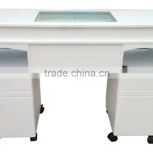 Beauty Modern White Manicure Table.Manicure Table Nail Salon Furniture thumbnail-1