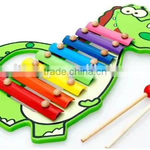 8 Scale Dinosaur Hand Knock Wooden Xylophone Piano Toy thumbnail-5