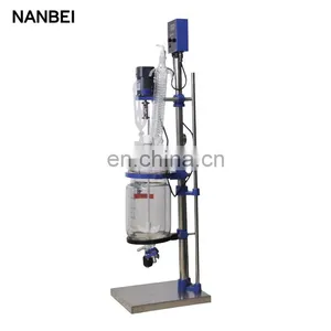5l Laboratory Chemical Stirring Double Layer Jacketed Mini Glass Reactor With CE thumbnail-3