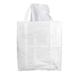 China Supplier 100% Virgin PP Bulk Bag White Color Cross Corner Loops thumbnail-2