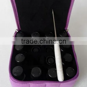 Custom 16 Bottles Soft Essential Oil Carrying Bag,essential Oil Bag for Travel, Purple Velvet Soft Essential Oil Carrying Case thumbnail-4