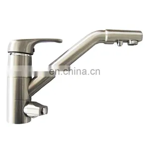 Moden Brass Nickel Brushed Single Hole Kitchen Faucet thumbnail-1