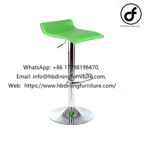 Leather Swivel Green Bar Chair thumbnail-1