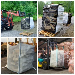 Baffle Moistureproof 100% Virgin PP FIBC Big Bag for Sand Cement Coal 1 Ton 1.5 Ton 2 Ton Builders Bag thumbnail-1
