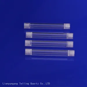 Customized Thread Mouth Quartz Tube With Thread Mouth At Both Ends thumbnail-2