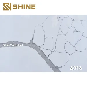Engineered Calacatta White Color Quartz Stone Artificial Calacatta Quartz Stone Slab for Kitchen Countertop thumbnail-5
