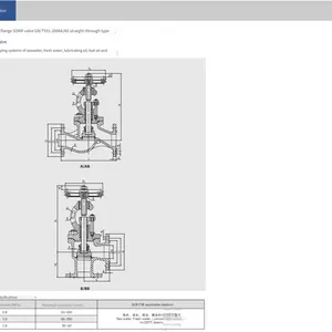 Marine Cast Iron Flange Sdnr Valve Gb/t591-2008 A/as Straight-through Type With Ccs Class Certificate thumbnail-1