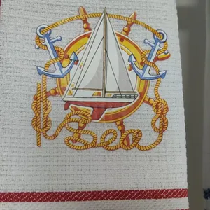 Thermal Printed Quality 60GSM Tea Towel With Different Patterns and OEM Tag thumbnail-2